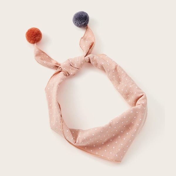 

Toddler Girls Pom Pom Decor Scarf, Pink