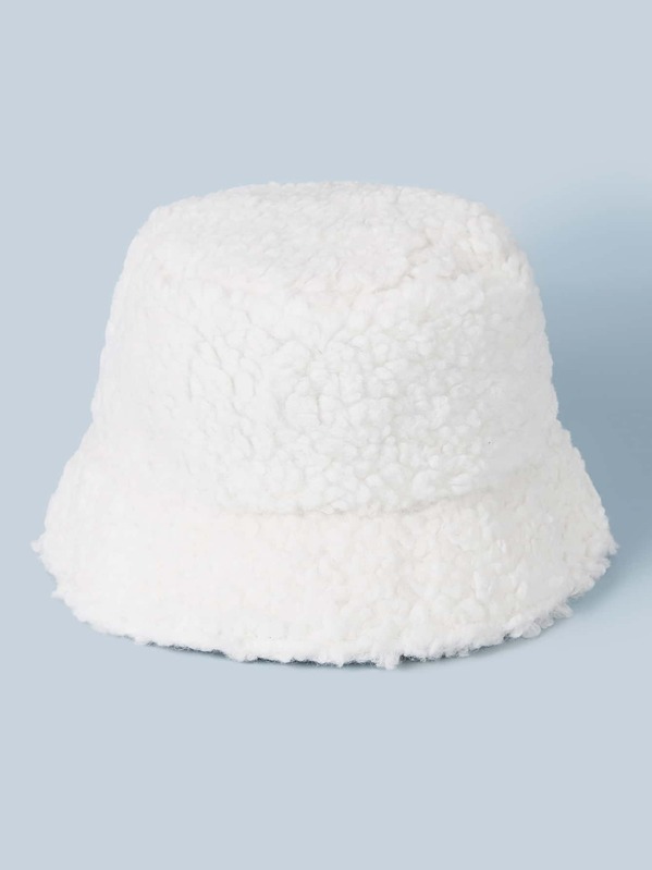 

Lamb Cashmere Bucket Hat, White
