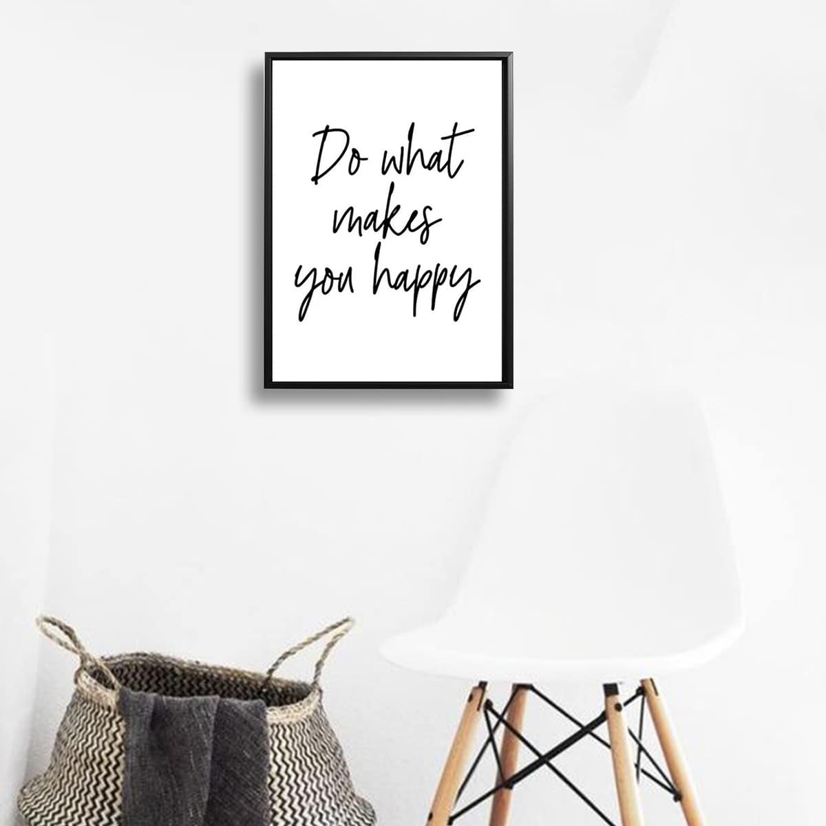 

Slogan Wall Art Print Without Frame, Black and white