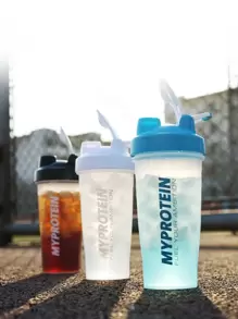 Botella shaker deporativa gráfica con letra 1 pieza - Multicolor - Ver 1