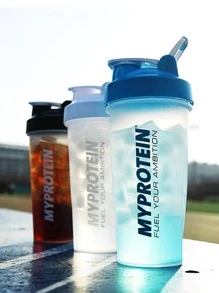 Botella shaker deporativa gráfica con letra 1 pieza - Multicolor - Ver 2