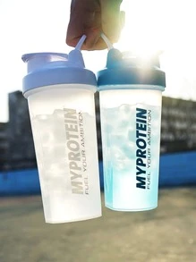 Botella shaker deporativa gráfica con letra 1 pieza - Multicolor - Ver 3