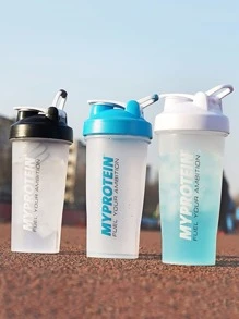 Botella shaker deporativa gráfica con letra 1 pieza - Multicolor - Ver 8