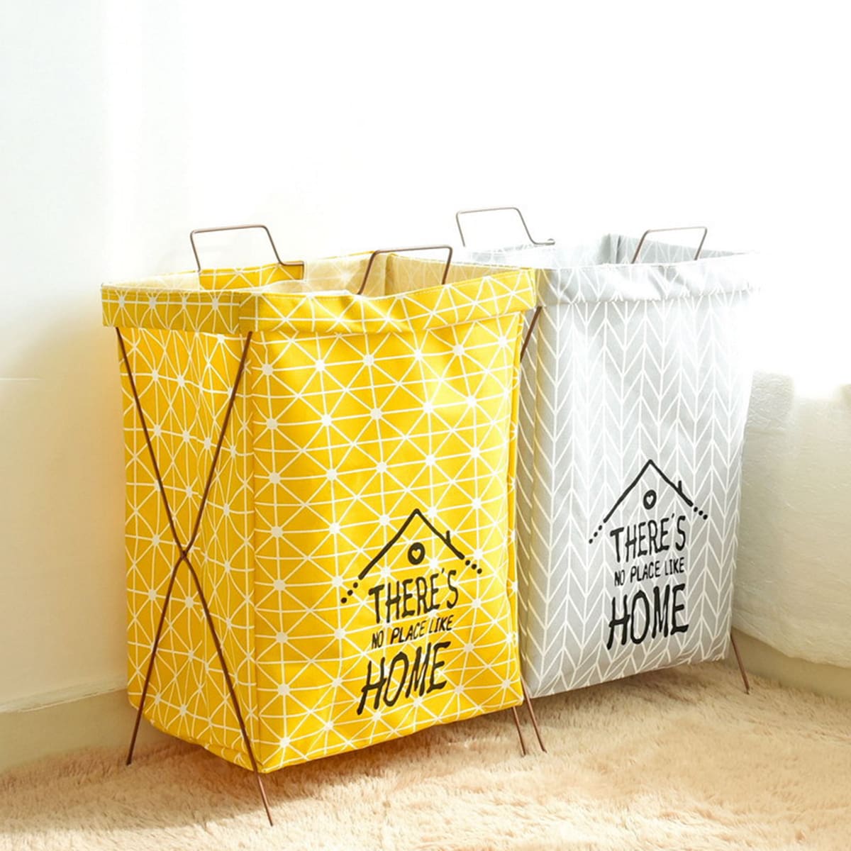 

1pc Slogan Graphic Clothes Storage Basket, Multicolor