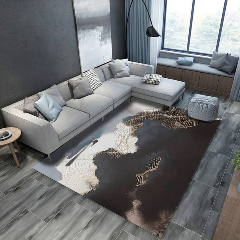 

Wavy Line Pattern Area Rug, Multicolor