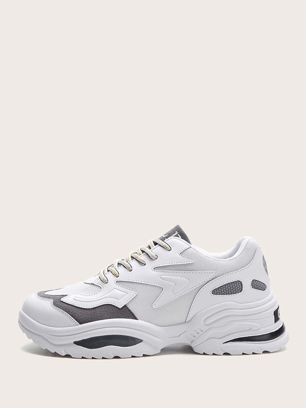

Men Lace-up Front Chunky Sneakers, Multicolor