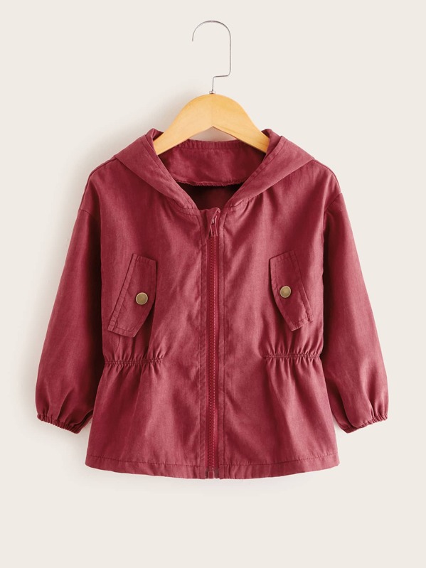 

Toddler Girls Zip Through Hooded Jacket, Burgundy