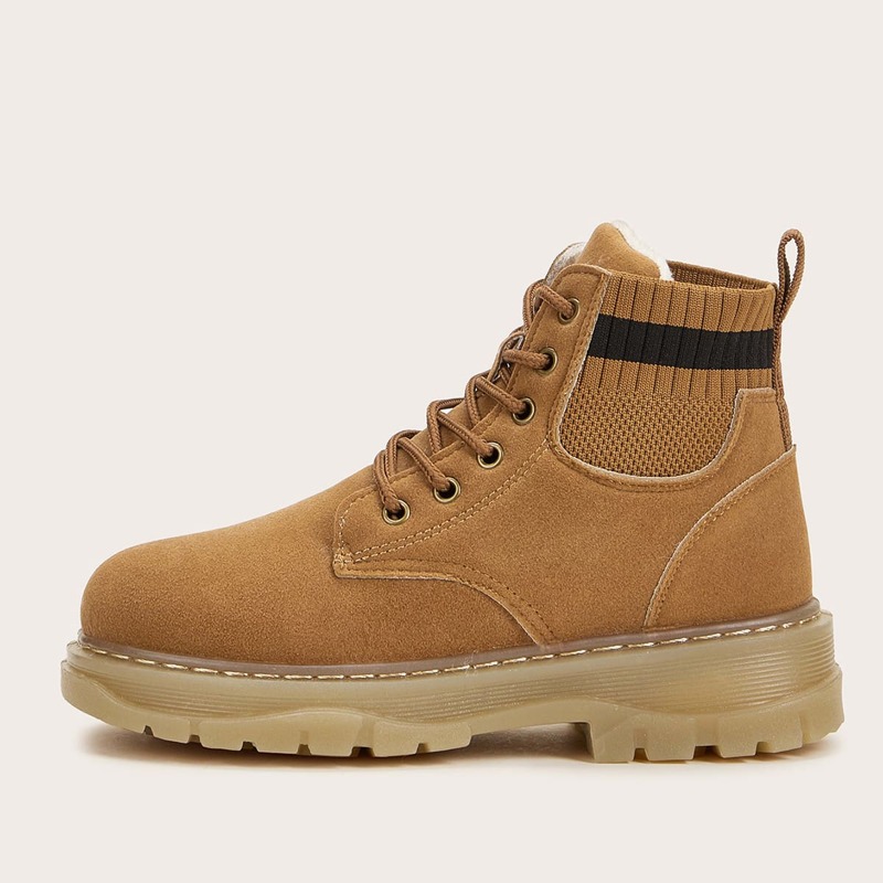 

Lace-up Front Combat Boots, Brown