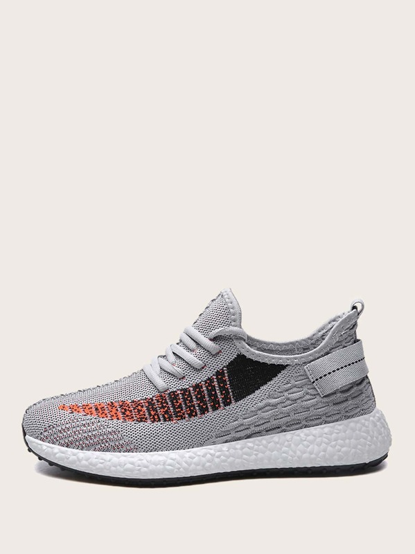 

Men Lace-up Front Wide Fit Sneakers, Grey