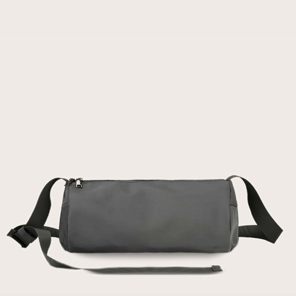 

Men Barrel Crossbody Bag, Grey