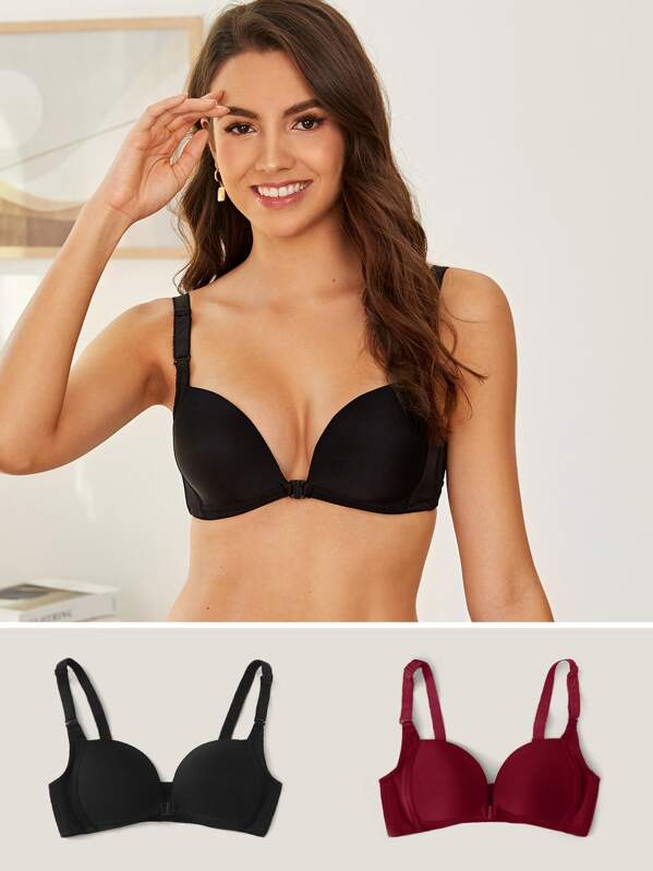 

Adjustable Strap Bra Set 2pack, Multicolor
