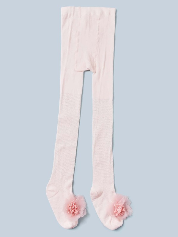 

Toddler Girls Flower Decor Tight, Pink
