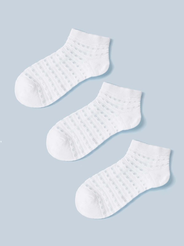 

3pairs Toddler Kids Ankle Socks, White