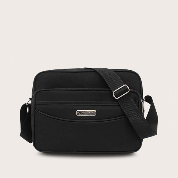 

Men Crossbody Bag With Adjustable Strap, Black