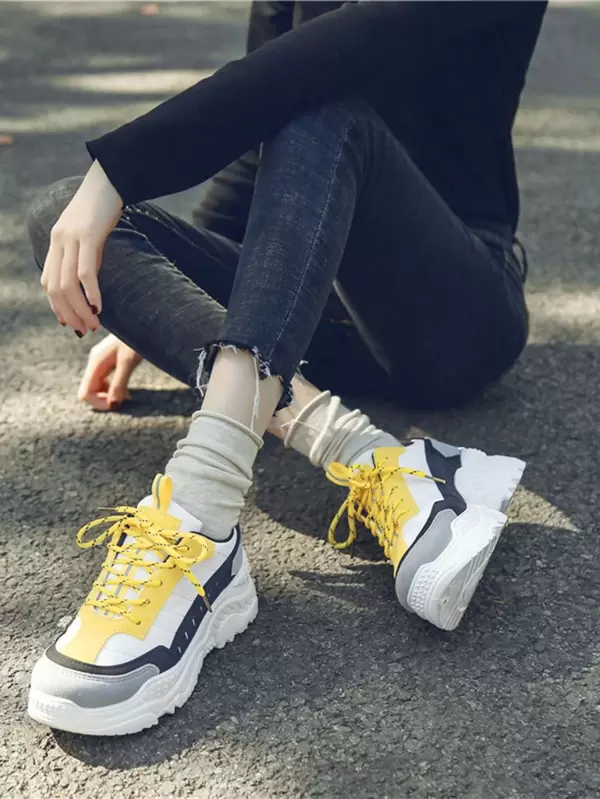 Lace-up Front Chunky Sneakers