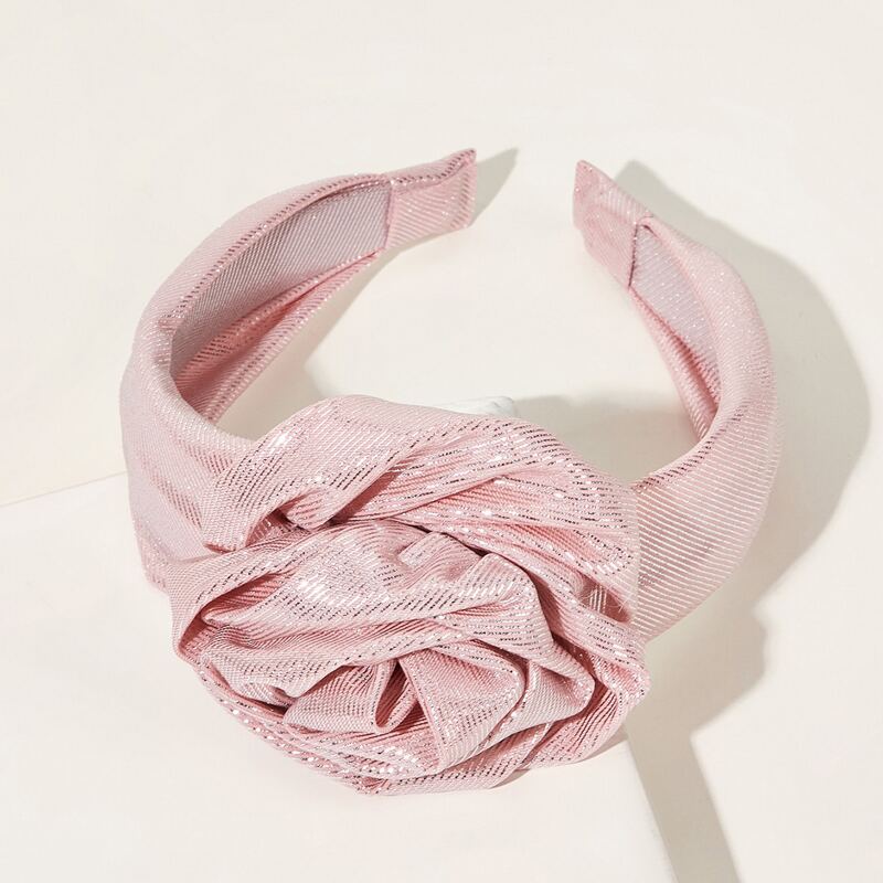 

1pc Flower Decor Hair Hoop, Pink