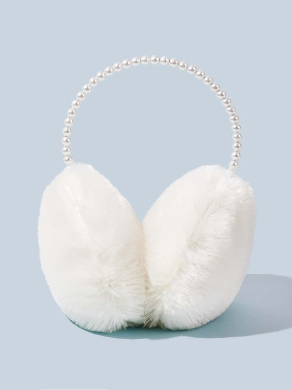 

Faux Pearl Decor Earmuffs, White