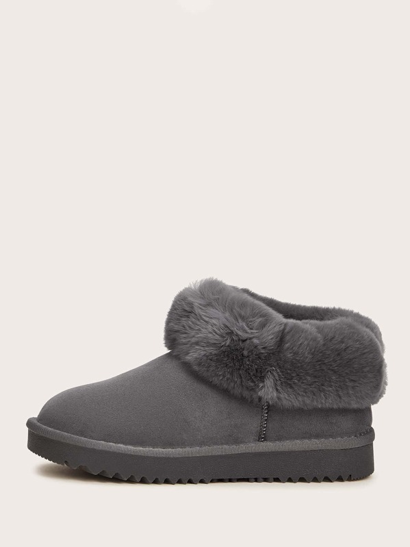 

Faux Fur Decor Snow Boots, Grey