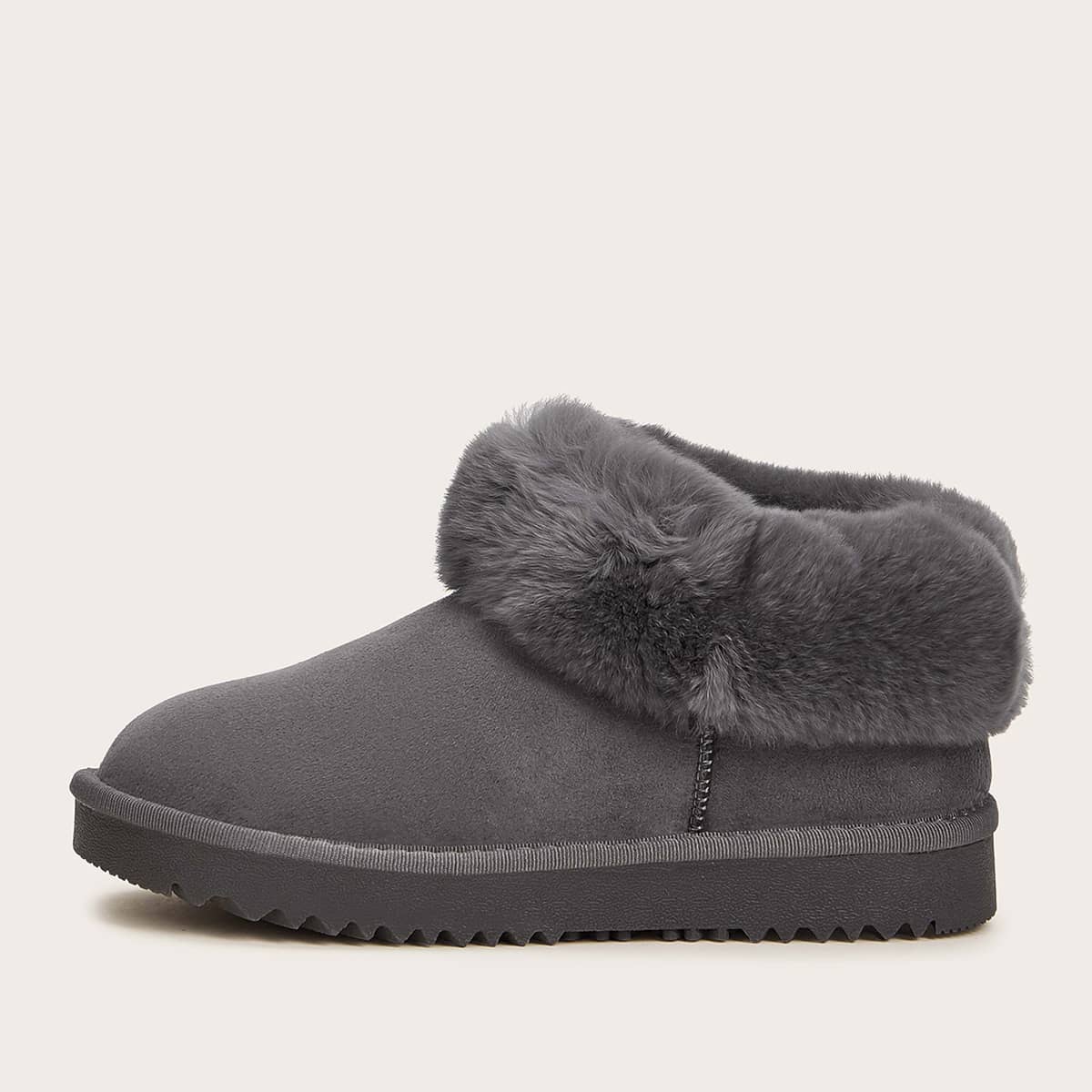

Faux Fur Decor Snow Boots, Grey