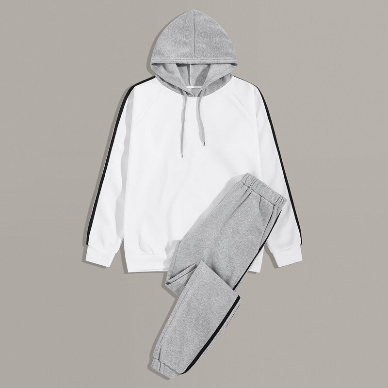 

Guys Side Stripe Drawstring Hoodie & Sweatpants, Multicolor