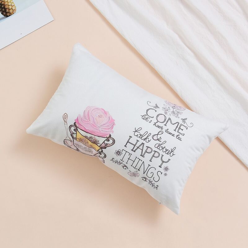 

Slogan Graphic Pillowcase, White