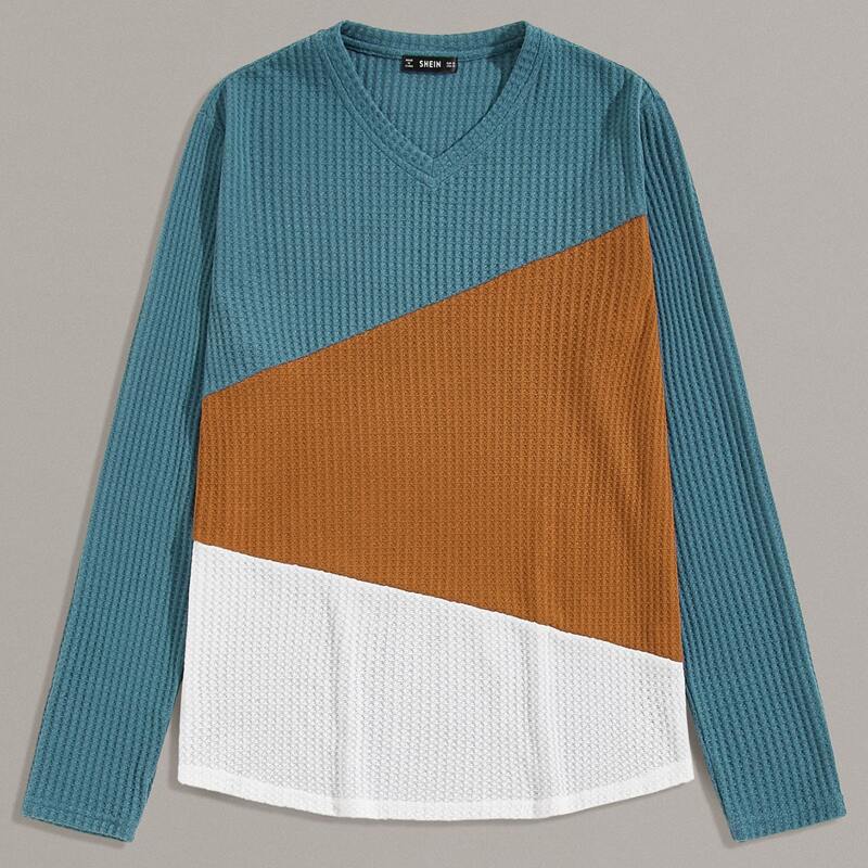 

Guys Colorblock Waffle Knit Top, Multicolor