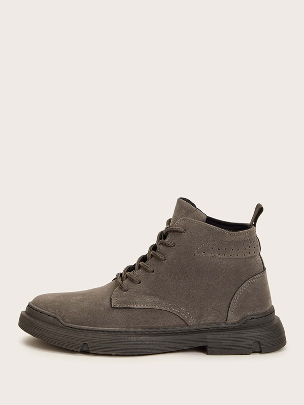 

Men Lace-up Front Ankle Boots, Brown