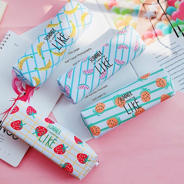 

1pc Fruit Print Pencil Case