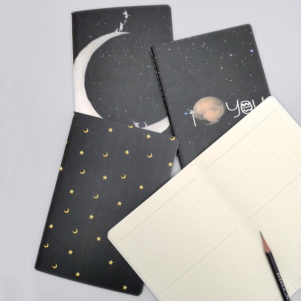 

1pack Starry Sky Print Cover Notebook