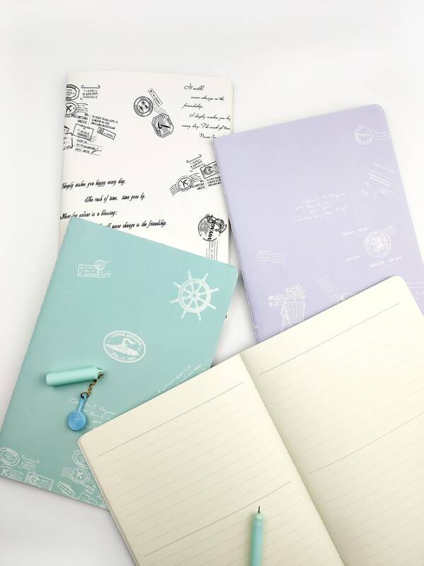 

1pack Cartoon Graffiti Print Cover Notebook