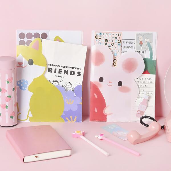 

1pc Cartoon Graphic File Bag