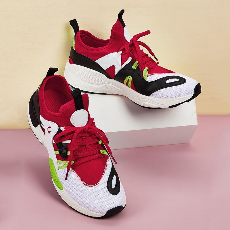 

Guys Lace-up Front Mesh Panel Sneakers, Multicolor
