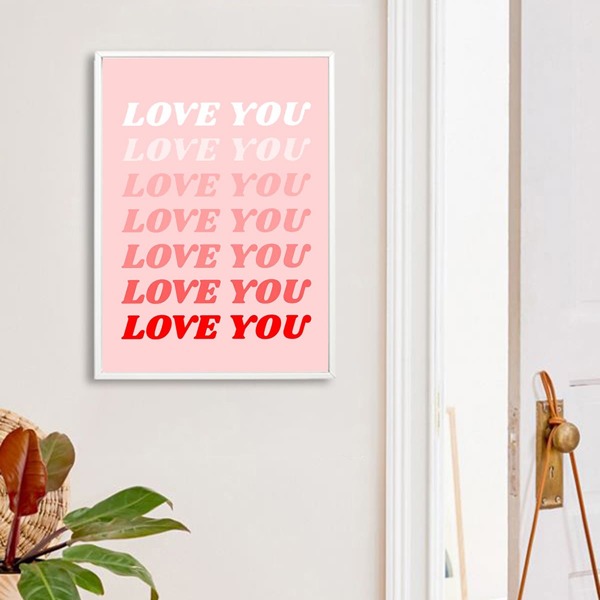 

Gradient Color Letter Wall Print Without Frame