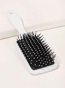 1 件大方形独角兽图案靠垫发刷塑料顺发器，轻松滑过缠结，塑料顺发器，吹干和拉直，头发靠垫刷，适合所有发质梳子、发刷、发刷、刷子、梳子、光滑后刷、发刷、边缘刷、刷头发、发梳、发刷套装、梳头发、迷你发刷、顺发刷、发刷、头发、配饰、美发产品、美发工具、美发用品、护发、卷发刷、理发师、理发配件、美发设备 - 粉色 - 查看 2