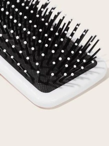 1 件大方形独角兽图案靠垫发刷塑料顺发器，轻松滑过缠结，塑料顺发器，吹干和拉直，头发靠垫刷，适合所有发质梳子、发刷、发刷、刷子、梳子、光滑后刷、发刷、边缘刷、刷头发、发梳、发刷套装、梳头发、迷你发刷、顺发刷、发刷、头发、配饰、美发产品、美发工具、美发用品、护发、卷发刷、理发师、理发配件、美发设备 - 粉色 - 查看 4