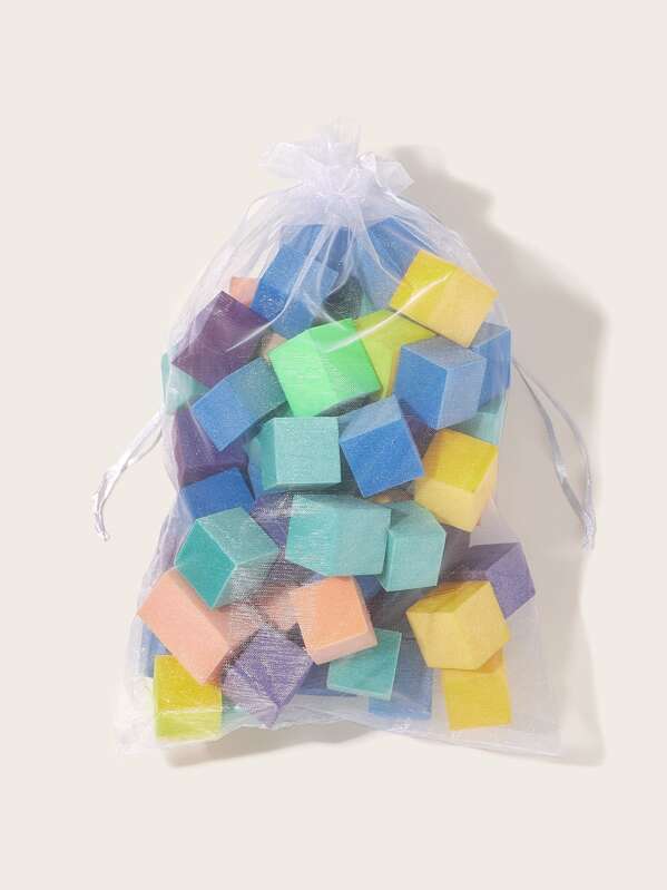 

60pcs Square Sponge Nail Files, Multicolor