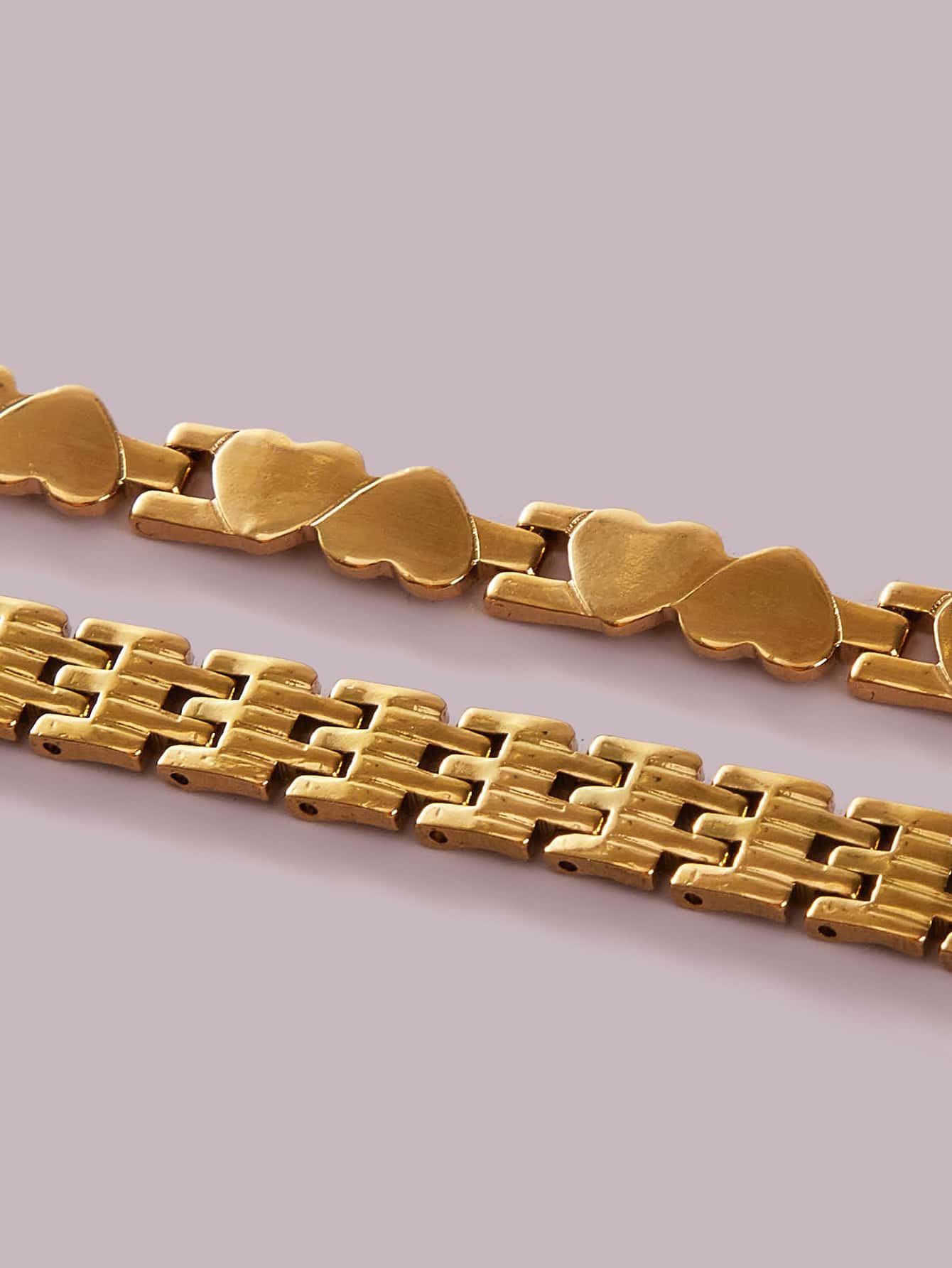 2pcs Heart Chain Bracelet