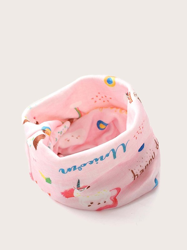 

Toddler Girls Cartoon Graphic Ring Scarf, Multicolor