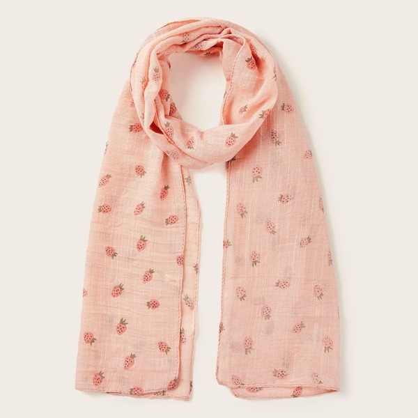 

Toddler Girls Fruit Pattern Scarf, Pink