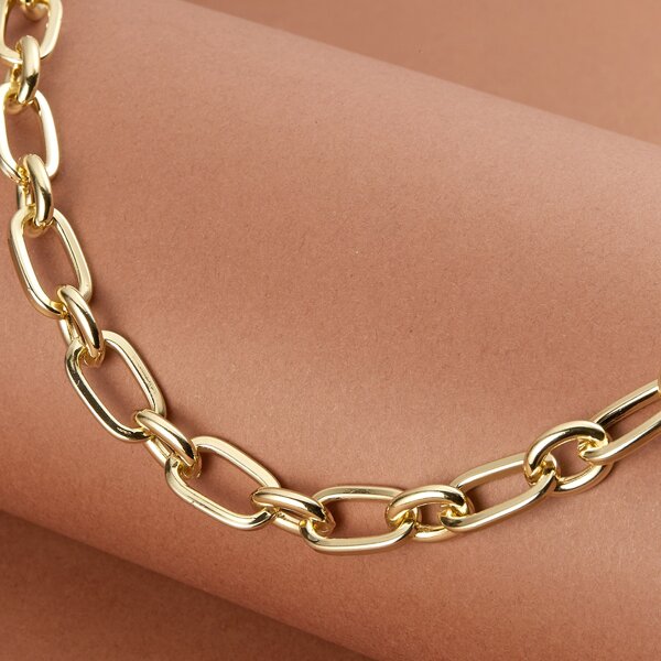 

Chunky Chain Link Necklace, Gold