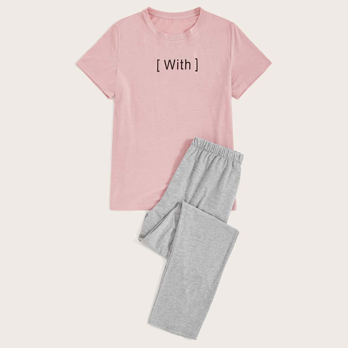 

Guys Letter Graphic Tee & Pants PJ Sets, Multicolor