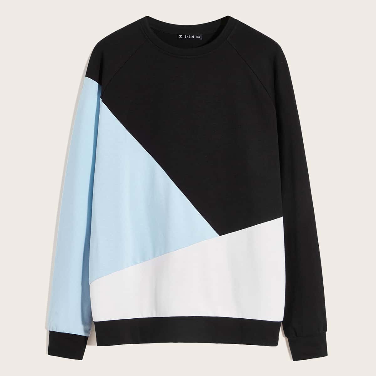 

Guys Raglan Sleeve Colorblock Pullover, Multicolor