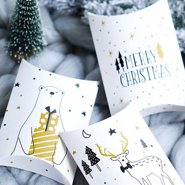 

10pcs Christmas Pattern Cookie Box