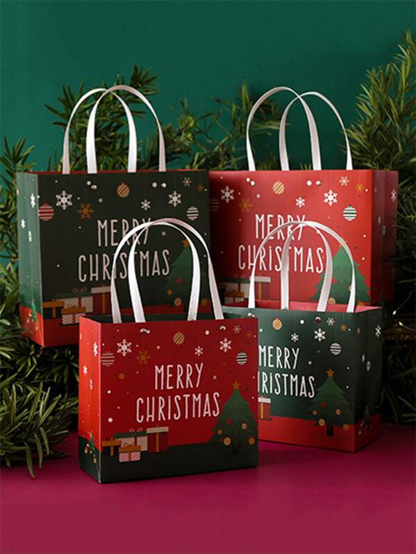 

2pcs Christmas Gift Package Bag, Multicolor