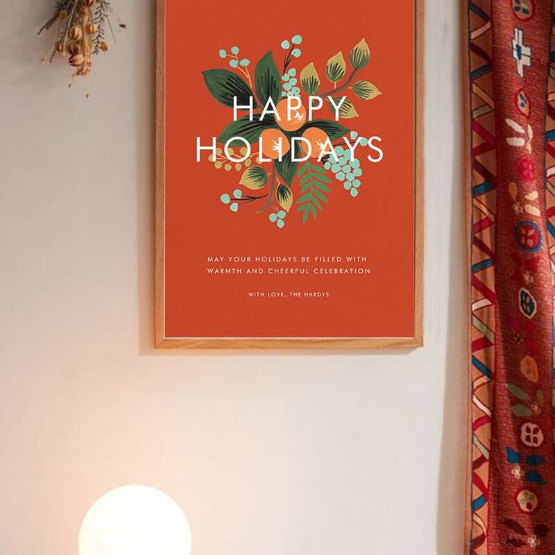 Flower & Slogan Wall Print Without Frame