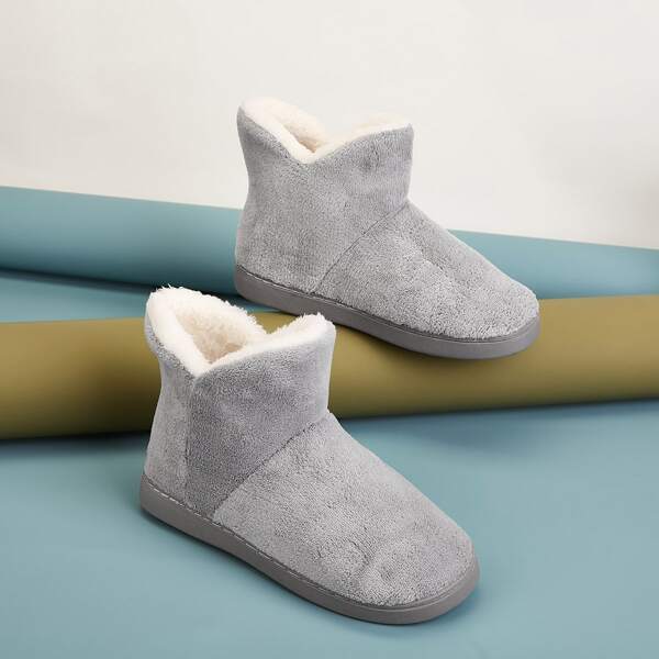 

Men Faux Fur Lined Snow Boots, Grey
