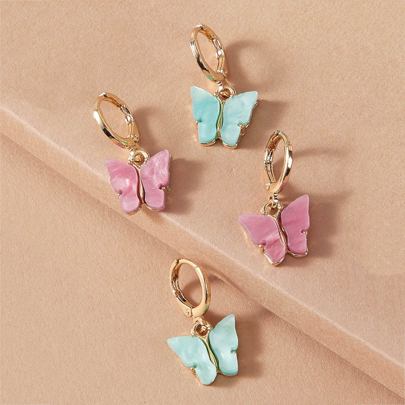 

2pairs Butterfly Decor Ear Cuff, Multicolor