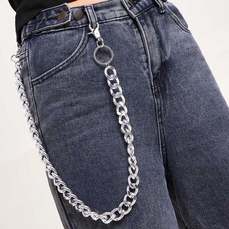 

Simple Chain Waist Belt, Silver