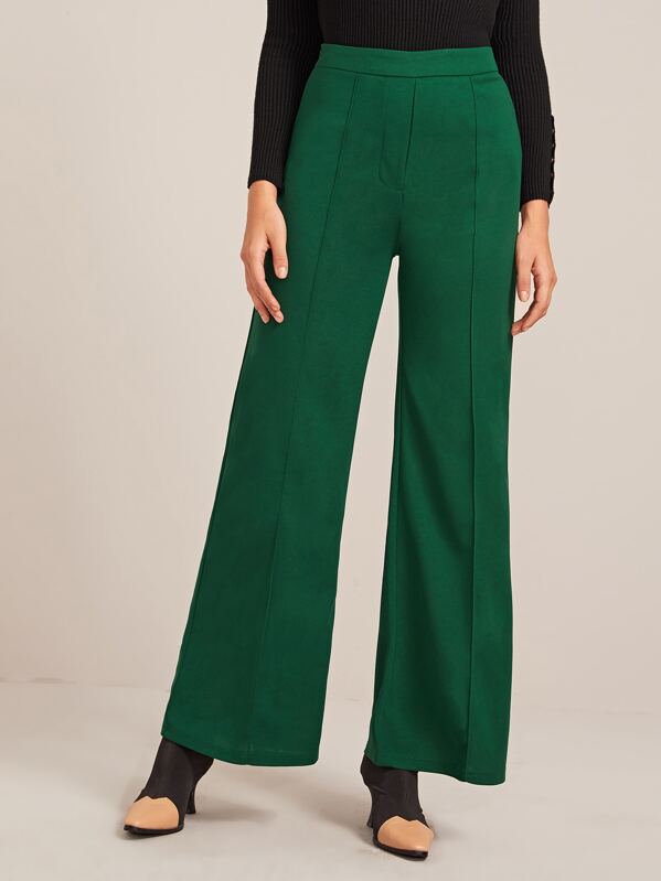 

High Waist Wide Leg Pants, Green