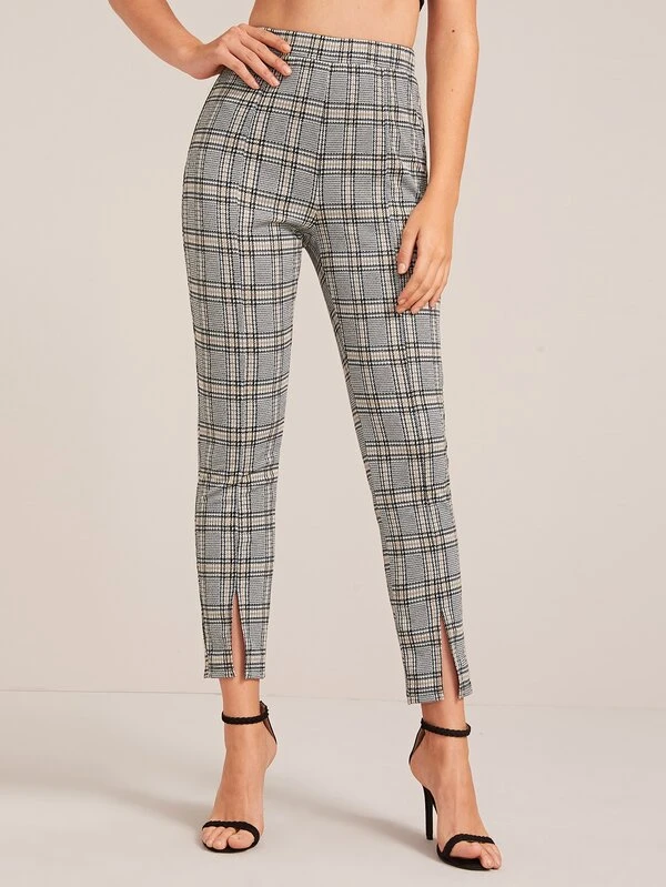 plaid pants shein